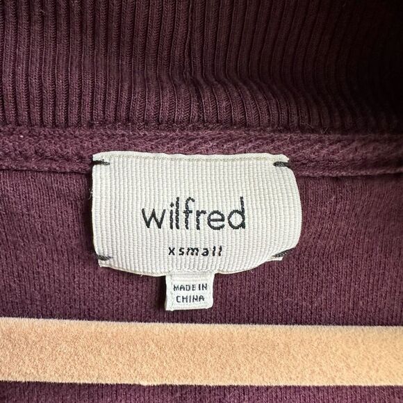Aritzia Wilfred Diderot Cocoon Cardigan Maroon Purple Open Front Size XS - Picture 4 of 7